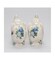 Ceramic Elephant with Blue Roses pattern Salt and Pepper Shakers, Elephant Lover Gift, Spring Decor